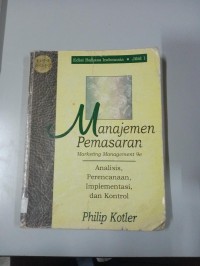 Manajemen Pemasaran Jilid 1